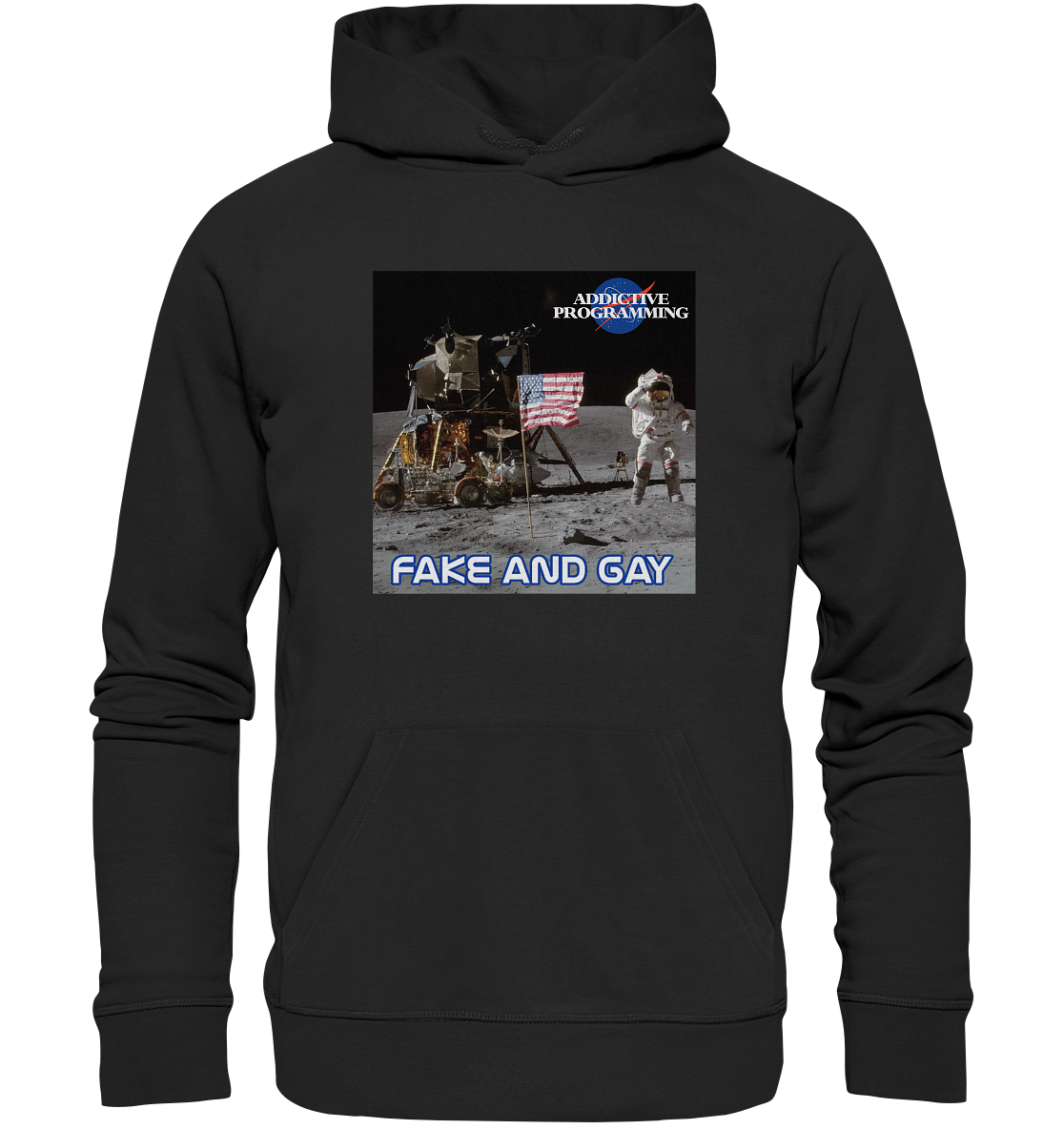 Addictive Programming Meme Fake and Gay - Organic Hoodie