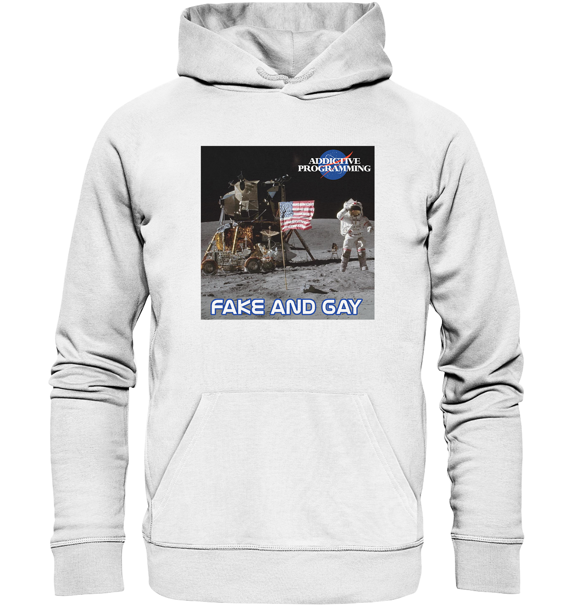 Addictive Programming Meme Fake and Gay - Organic Hoodie